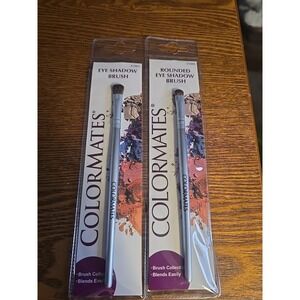 2- COLORMATES Rounded Eye Shadow Brush‎ #51003 & Eye Shadow Brush 51001